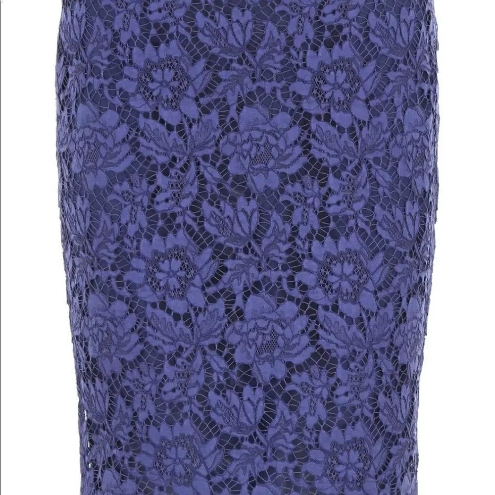 Valentino Women’s Lace floral Midi  pencil Skirt in blue  size 4 and 8, NWT - Picture 8 of 11